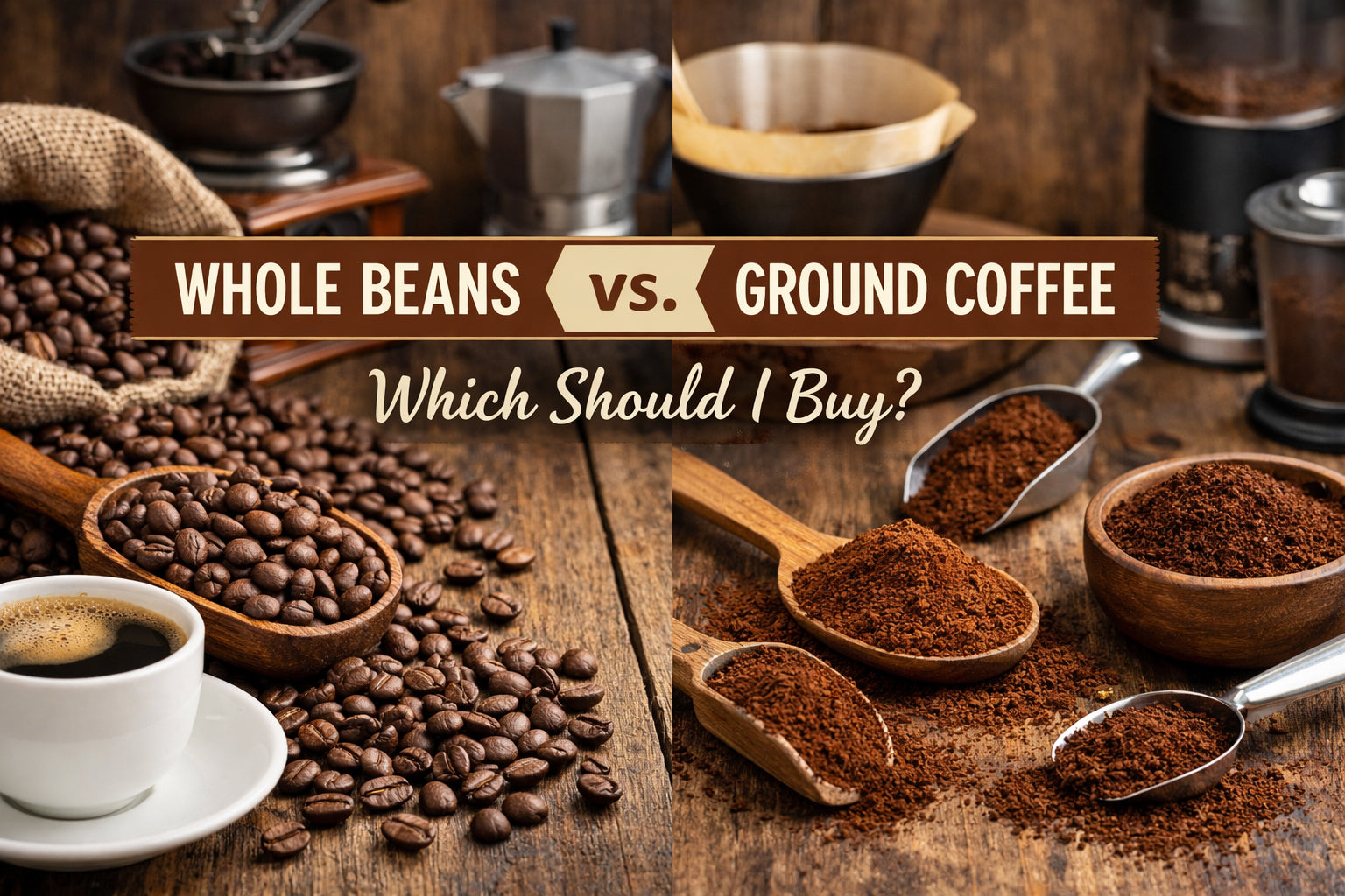Whole beans vs ground coffee: which should I buy?